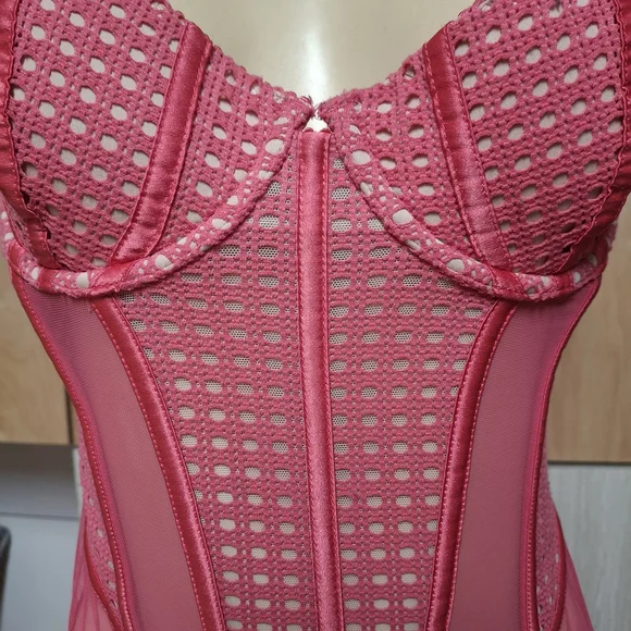 💋Victoria's Secret Pink Mesh Lace Bodysuit💋 - Picture 3 of 7